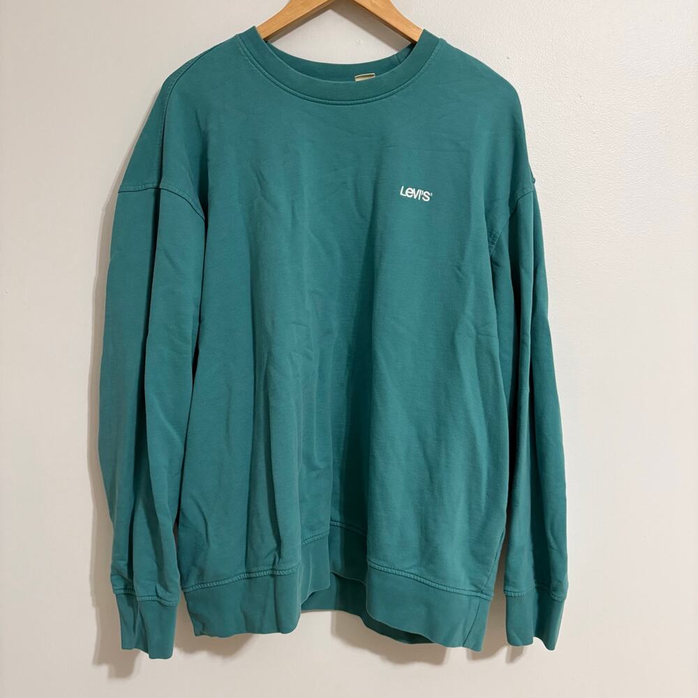 Levi’s Crewneck Pullover Aqua Relaxed Fit XXL Skater Fall